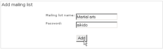 Add a mailing list