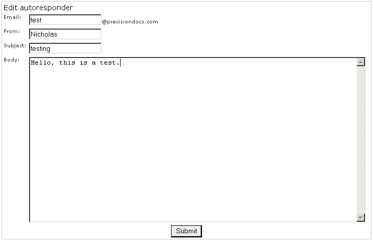 Modifying an auto-responder